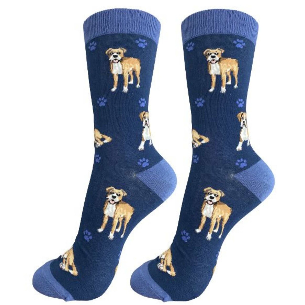 E & S Pet 14.0 Inch Boxer Happy Tail Socks Socks (1 Pair) , Premium Quality